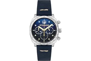 Spinnaker Męski 42 mm Hull Chronograph Meca-kwarcowy zegarek z paskiem z prawdziwej skóry SP-5068