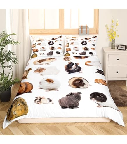 Meerschweinchen Bettwäsche-Set Astronaut - 3D Druck Mikrofaser Bettbezug Mit Kissenbezug