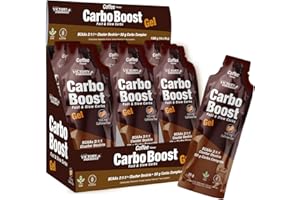 Victory Endurance Carbo Boost Gel. Goût Café (18 x 76 g). Energie immediate. Pour l'exercice longue durée. Complexe d'Hydrates de Carbone, BCAAs et Sodium. Avec Caféine. Sans gluten, Vegan.