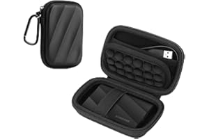 SQERO Funda para Samsung T9/T7 Shield/T7/T7 Touch, disco duro externo SSD 1TB, 2 TB, 4 TB, funda rígida de transporte, funda de transporte de viaje, color negro