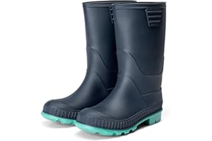 DREAM PAIRS Kids Rain Boots Easy-On Lightweight Non-Slip Outsole for Boys & Girls Outdoor Rainy Day Play