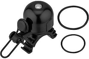 3min19sec Campanello per Bici - Mini Campanello per Bici da Corsa e MTB dal Suono deciso - Squillante Campanello da Bici per Adulti e Bambini Colore Nero - ruotabile a 360°