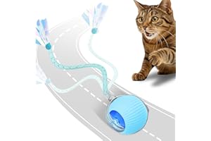 BIRDTOBR Pelota Interactiva para Gatos Smart Rolling Ball 360° Rotating Recargable, Activo, Gato, Perro, Mascota con Luz LED Materiales Duraderos y Seguros Evitar Obstáculos Tres Modos de Trabajo Pelota