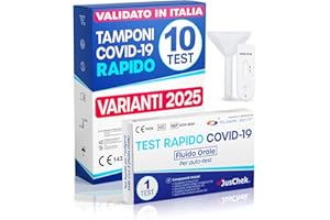 POLONORD ADESTE Adeste – 10 Tamponi Covid 19 rapido 2025 - Test Salivari Nuove Varianti 2025 - Certificati per Uso Domestico