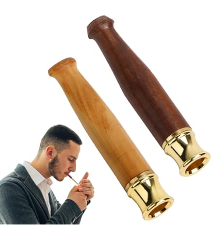 Bocchino Per Sigarette In Legno - 2 Pezzi Riutilizzabili, Con Filtro, Per Sigarette Sottili E Normali - Foto 5