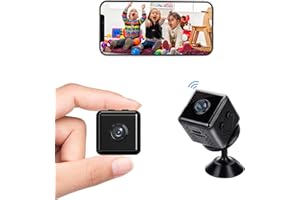 MOIB Caméra espion Ultra HD, Caméra surveillance WiFi ultra-compacte, Caméra intérieur 4K avec vision nocturne, connectivité sans fil angle de vue de 150°
