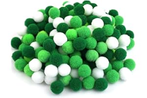 DUORIES 1000 Stück Bunte Mini Pompons,10mm Pompom Bälle Kleine Bommeln,Flauschigen Plüschbälle Filzkugeln Deko für Geburtstag & Hochzeit Party Dekorieren Lustige DIY Nähen Basteln Handwerk,Grün