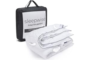 ‎SLEEPWISE sleepwise Bettdecke 200x200cm Sommer Bettdecke, ÖKO-TEX Zertifiziert, Allergiker, Atmungsaktive Schlafdecke, Weiche Kuschelige Fluffige Steppdecke, Duvet, Dicke Bettdecke
