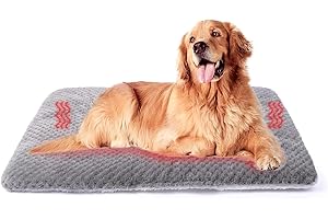 Wsetyy Ultra Soft Dog Crate Mat 65 x 45 CM, Warm Dog Bed Mat Mattress, Plush Pet Blanket for Cats Small Dogs Pets (65 x 45 CM, Pattern-LTGY)