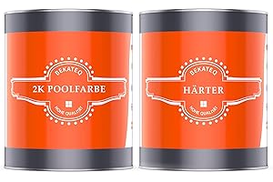 BEKATEQ BK-800EP 2K Poolfarbe 1KG RAL6005 Moosgrün - zweikomponentige PU Schwimmbadfarbe für Becken, Brunnen, Pools aus Beton, Stahl, GFK - schnelltrocknende & UV-feste Beschichtung