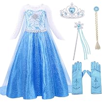 WonderBabe Girls Snow Queen Costumes Princess Fancy Party Dress Up ...