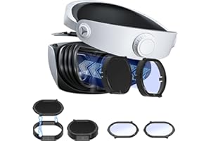 DEVASO Lens Protector Cover Kit for PSVR2, Protector Accessories Compatible with Playstation VR2, Glasses Spacer Anti-Scratch Ring with Blue Light Blocking Glasses for PS VR2, Anti-Scratch & Easy to