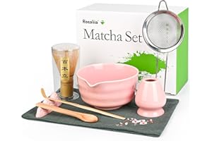 ROSALIIA Matcha-Schneebesen-Set – Japanisches Matcha-Tee-Set für den Haushalt für Teeliebhaber (Pink)