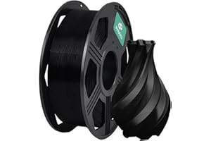 Pinuotu 3D Printer Filament, PLA Filament 1.75mm 1KG (2.2 lbs) Spool, Dimensional Accuracy +/- 0.03 mm, 100% Europe Raw Material (Black)…