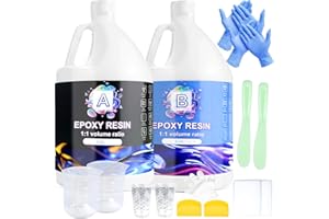 Ghguole Epoxidharz Set -8.5L Epoxidharz&Härter für Anfänger,Epoxy Gießharz for DIY,Art&Craft,Schimmelguss,Tischbeschichtung,Holz,Geschenk,Safe&Health