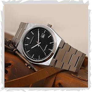 SWADESI STUFF Stainless Steel Date Display Mens Wrist Analogue Watch (Blue), Dial-Color:Multicolour, Band Color:Silver