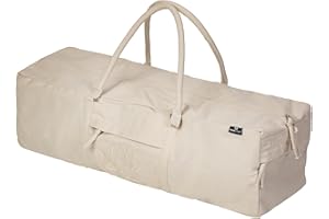 Yoga Studio Yoga Kit Bag | YKK Full Zipp Fastening Carrier Equipment Bag | Cotton Yoga & Pilates Unisex Mat Bag with Storage Pocket Compartments for Mats & Accessories | Fits Most Mat Sizes