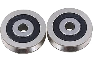 CNBTR - Rodamientos de bolas tipo V para rueda 6000RS de profundidad 6 x 30 x 8 mm, 2 unidades