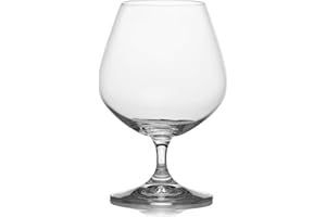 CRYSTALEX Bohemia Crystal Lara Calice Brandy e Cognac 60 cl Set 6 Pz In Cristallo