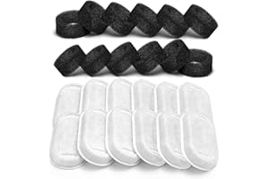 SOOFPET Filtri Fontanella per Gatti, Filtro per Acciaio Inossidabile Fontana per Gatti 3,2L, 12 Pezzi di Filtro a Carbone + 12 Pezzi di Filtro a Schiuma