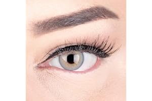 Bardzo mocne nieprzezroczyste i naturalne szare soczewki kontaktowe SILIKON COMFORT NOWY kolor"Elly Gray" + pojemnik glamlens - 1 para (2 sztuki) - DIA 14.00 mm - bez grubości 0,00 dioptry