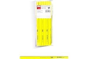 Tox Matita da Falegname Neo, Ovale-Quadrata, Colore Giallo Neon, Durezza Media, per Linee Larghe 1-2 Mm, Non Temperata, Lunghezza 250 Mm, 09790102