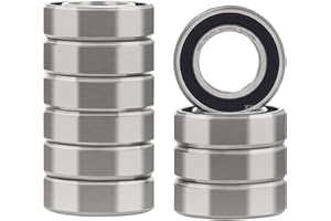 XiKe 10 pezzi 686-2RS Miniatur Cuscinetti a sfere 6x13x5mm, Doppia Guarnizione in Gomma, Acciaio cromato, Pre-lubrificati, 686RS Cuscinetti radiali rigidi a sfere sigillati