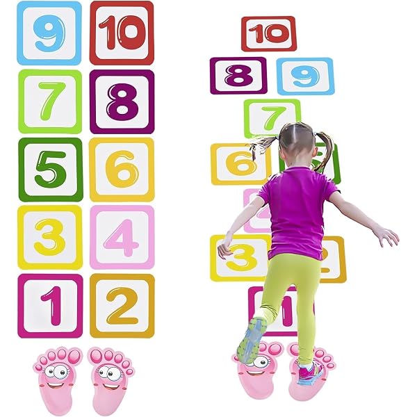 Hopscotch Mat Game Boxwizard Giant - 10 EVA Foam Tiles For Indoor ...