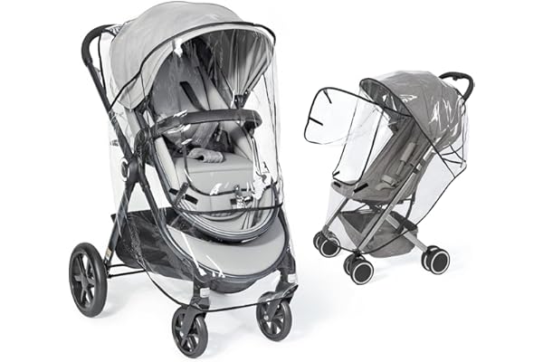 Orzbow Plastico Lluvia Silla Paseo Universal, Transpirable Protector Lluvia Carro Bebe Universal con Ventana, Burbuja Lluvia Universal Silla Paseo Plegable, Ultra Impermeable, Inodora y Duradera