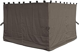 QUICK STAR 4 Seitenteile für Pavillon Paris 3x4 m Seitenwand Taupe