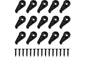 MOROBOR 50PCS Glass Retainer Clips Kit, 4MM Glass Panel Retainer Clips Glass Door Plastic Retainer Clips with Screws for Fixing Glass Cabinet Doors (Black)
