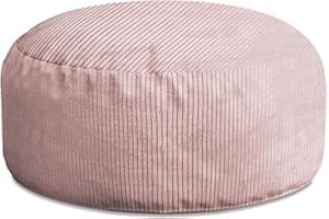 ‎DREAMROOTS DreamRoots Pouf Hocker Roller 70x70x40cm - Pouf Cord - Sitzkissen Rund - Hocker Wohnzimmer - Fußhocker Für Sessel - Hocker Sofa - Sitz Poof - Fußablage Hocker - Sessel Hocker - Hocker Rund