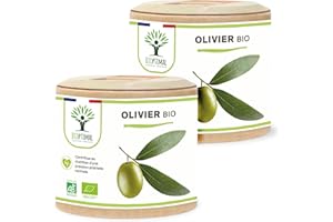 BIOPTIMAL NUTRITION NATURELLE Olivier bio - Bioptimal - Complément alimentaire - Circulation Sanguine Tension Cardio - Feuille d'olivier en Poudre - 700mg par jour - Fabriqué en France - Certifié par Ecocert - 2x60 gélules