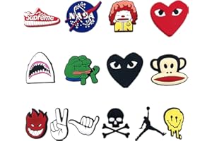 JTAILHNE Charmes de Chaussure de PVC Dessin animé Compatible avec les chaussures Crocs,Bracelet Shoes Decor La date de naissance Party Cadeaux Kids Des adultes