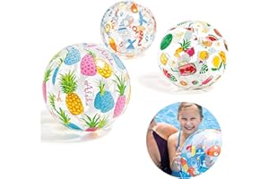 EANLOLY Wasserball Aufblasbar/Beach Ball/Beachball Set 3er Pack Strandspielzeug Neopren - Durchmesser 51 cm, Sommer Strand Spiel und Schwimmen Party Supplie