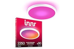 ‎INNR innr Smart LED Deckenlampe, Zigbee, funktioniert mit Hue*, Alexa (Bridge erforderlich), White & Color, Deckenleuchte Wohnzimmer, RGB LED Lampe Dimmbar, 30cm, 2250 Lumen