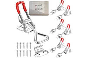 Tenbrachian 7 x Spannverschluss Edelstahl, Metall Schnappverschluss, Kistenverschluss, verstellbarer Hebelverschluss, Exzenterverschluss Spannverschluß Abschließbar Bordwandverschluss