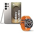 Samsung Galaxy S25 Ultra AI Phone, 512GB Storage, 12GB RAM, Titanium Gray, Android Smartphone, 200MP Camera, S Pen, Long Battery Life (UAE Version) + Galaxy Ultra Smartwatch, 47mm, Fitness Tracker