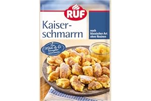 ‎RUF RUF Kaiserschmarrn nach traditioneller Art ohne Rosinen, super fluffiger Teig, schnell und einfach zubereitet mit nur Milch und Ei, klassischer österreichischer Genuss, 1 x 165
