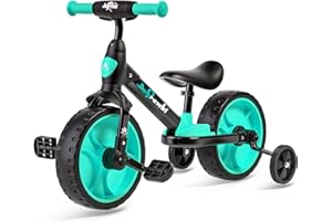 Afranti Toddler Tricycle 3 in 1 Baby Balance Bike for 36 Months to 5 Years Old Kids Trike Girls Boys Training Bicycle with Adjustable Seat Removable Pedals & Training Wheels for Kids 31.5" to 41.3"