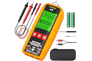 MAXRIENY Multimetro Digitale Intelligente Tester di Ampere Elettrici 6000 Conteggi Voltmetro Amperometro VFC Capacità Diodo Temperatura Corrente Resistenza Frequenza Continuità Tester di tensione