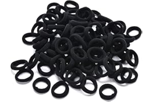 LEEQBCR LEBQ 200 Stücke Mini Haarbänder Mädchen Baby Elastische Haargummis Tiny Soft Gummibänder für Baby Kinder (Schwarz)