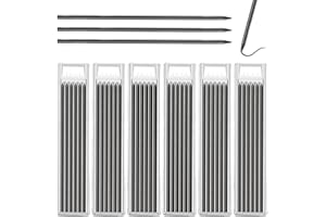 FINEHENCHI Tracer Pencil Refills, 36Pcs 2.8mm Solid Deep Hole Marker Pica Pencil Carpenters Pencil Refills for Builders, Joiners Pencils Replacement Woodworking Marking Scribe Tool for Construction (Black)