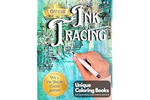 Ink Tracing Coloring Book, Follow the White Lines to Reveal a Unique City. A New Concept for the Reverse Coloring Book: Pen and Ink Art, Fantasy ... Book for All Ages. Architecture Color Book