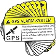 HMDZMR 12 Pcs GPS Tracking Sticker for Cars, Self Adhesive Track Stickers, PVC Car Tracker Warning Stickers, GPS Tracker Sticker for Motorcycle Car Bike Truck Trailer Vehicle Safety Bumper