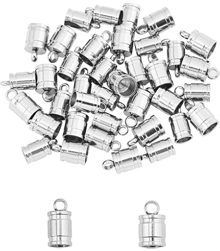 Tapones De Extremo Para Cordón Quarkzman - 4 Piezas, Metal Marrón, Agujero 8 Mm, Con Tornillos