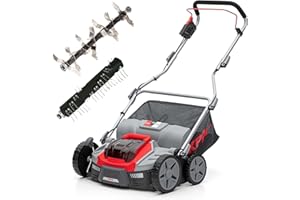 IKRA BOSCH 36V Akku 3in1 Vertikutierer Rasenlüfter IB-SR 36, Fangkorb 45l, Arbeitsbreite 36cm, ohne Akku & Ladegerät