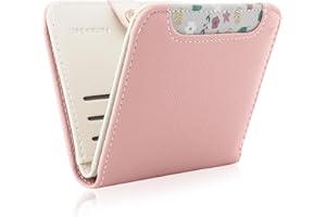 Pomelo Best Portafoglio da Donna Piccolo, Portafogli con Blocco RFID, Mini Portafoglio in Pelle PU, Design Elegante Stampa, Leggero e Pratico per la Vita Quotidiana e Viaggi (Rosa Antico)