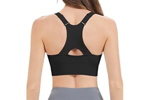 Nabawa Racerback Sports Bras for Women High Impack Adjustable High Support Sports Top Unpadded Seamless Workout Yoga Gym Bra
