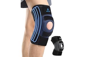 ABYON Kniebandage für Damen und Männer bei Arthritis, Meniskusriss, ACL - Mit Dreifach - Stabilisatoren & 360° verstellbarem Kompressionsverband für starken Schmerzschutz und schnelle Genesung Laufen